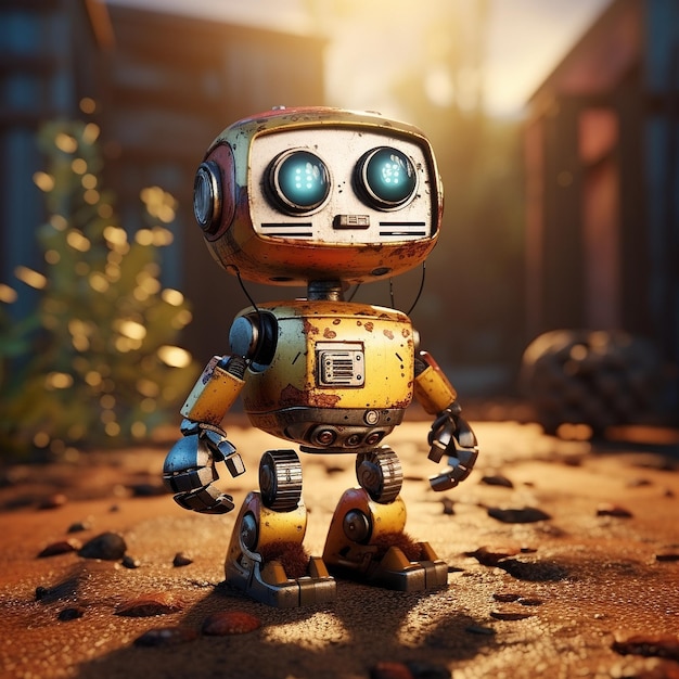 Un petit robot de rouille 3D