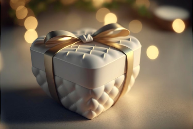 Petite boîte cadeau en forme de coeur