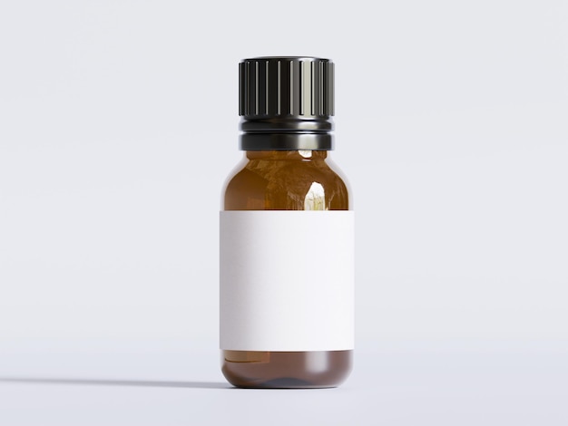 une petite bouteille de médicament avec une étiquette blanche qui dit " médicament naturel "