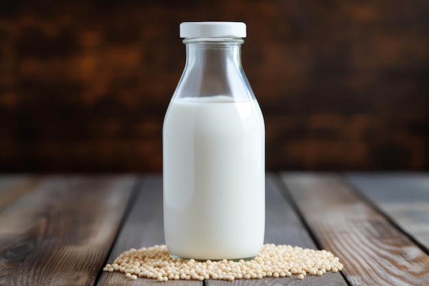 Mini bouteille de lait en verre