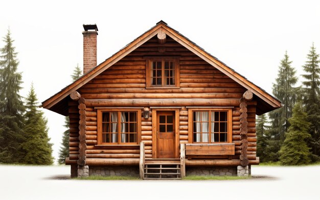 Petite cabane en bois avec porche et balançoire