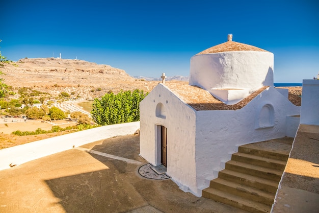 Petite chapelle de Saint George Pahimahiotis, Lindos, Rhodes, Grèce