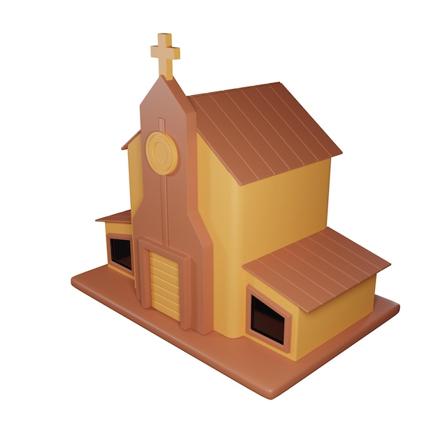 une petite église avec une croix au sommet