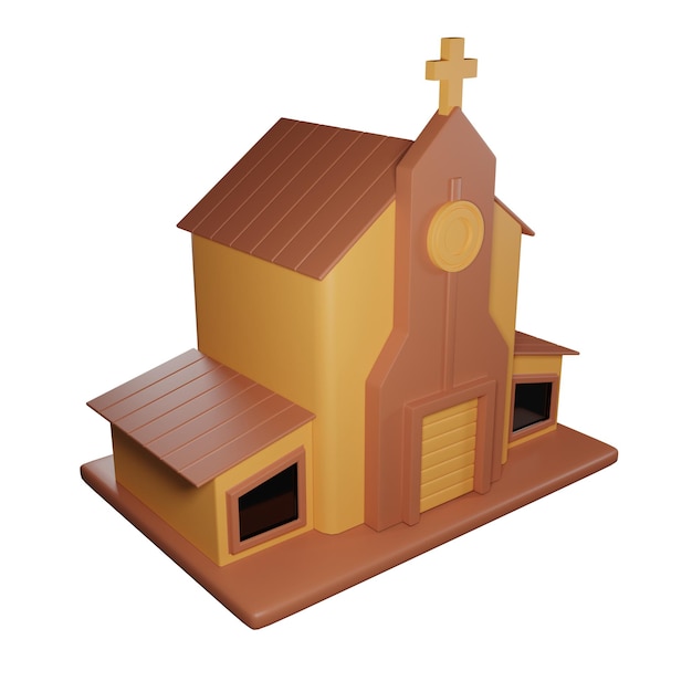 une petite église avec une croix au sommet