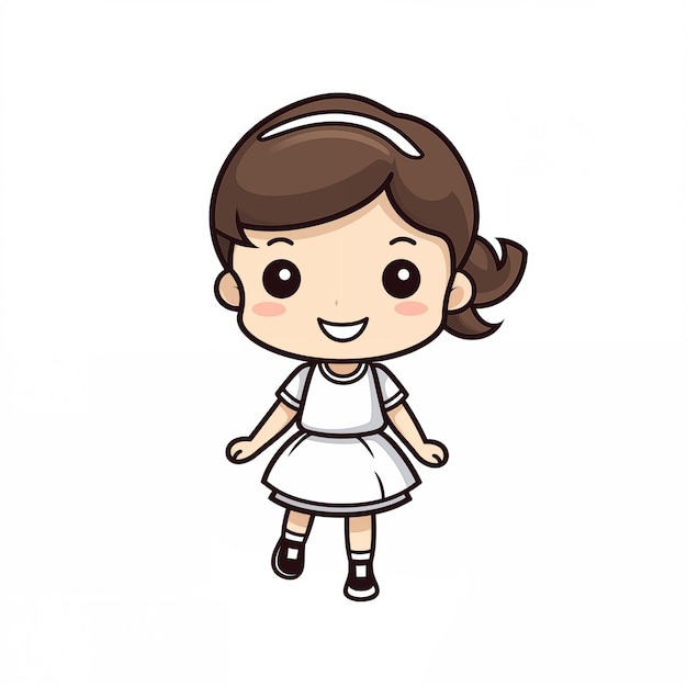 une petite fille de dessin animé