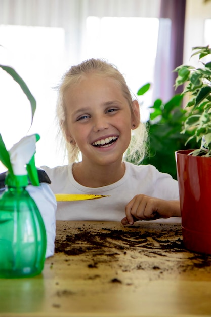 Photo une petite fille et une fleur