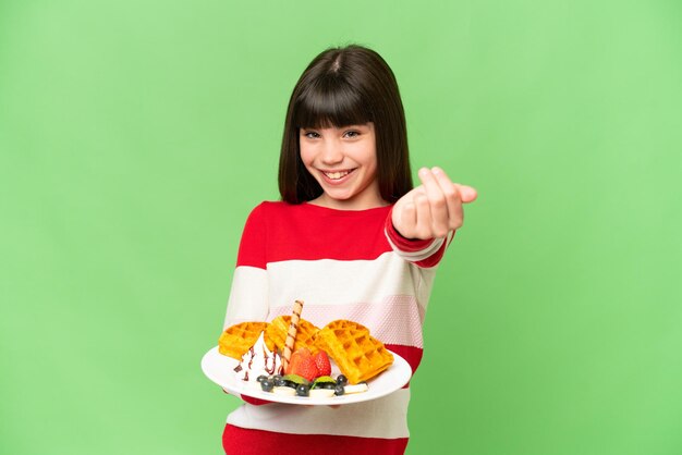 Petite fille sur fond isolé