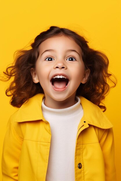 Photo une petite fille avec un grand sourire sur son visage