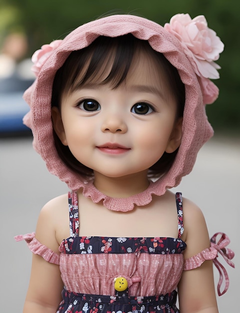 Une petite fille mignonne.