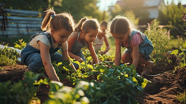 Une petite fille portant un chapeau charmant découvre les merveilles enchanteuses de la nature