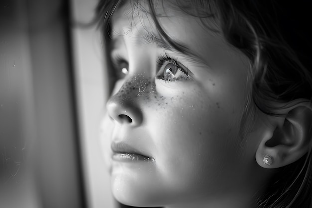 Une petite fille qui pleure.