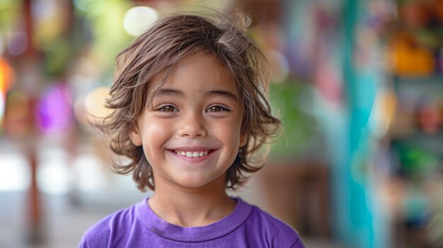 Une petite fille souriante