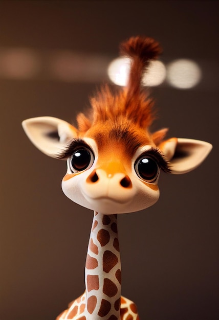 petite girafe mignonne et adorable