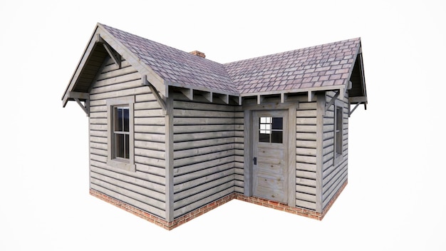 Photo petite maison en bois illustration en 3d