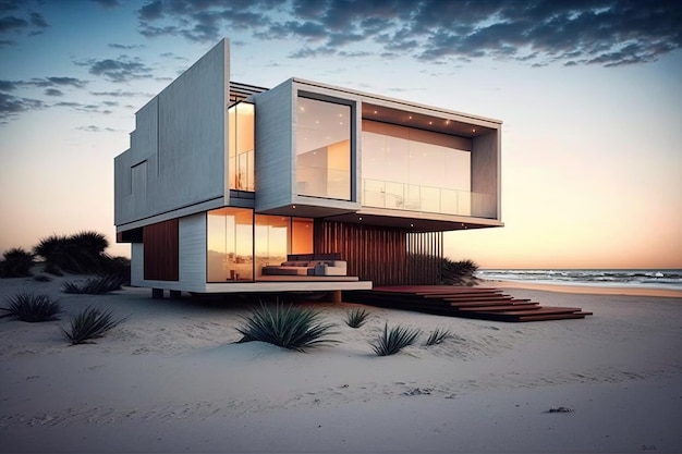 Petite maison de plage moderne de luxe Maison de plage