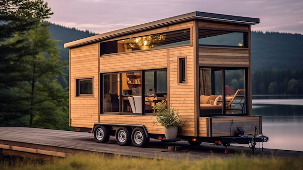 Photo petite maison avec des solutions intelligentes d'économie d'espace