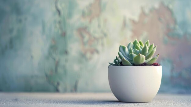 Une petite plante en pot sur la table