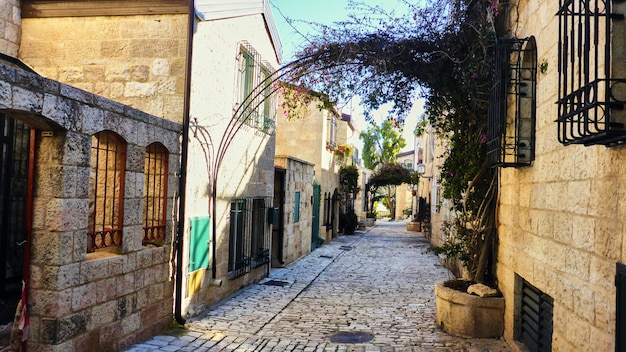 Petite rue du vieux Jérusalem, été, Israël.