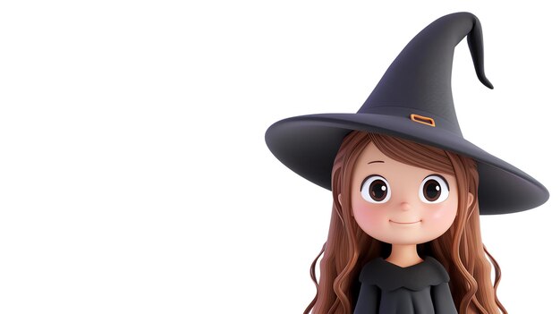 Une petite sorcière mignonne en 3D