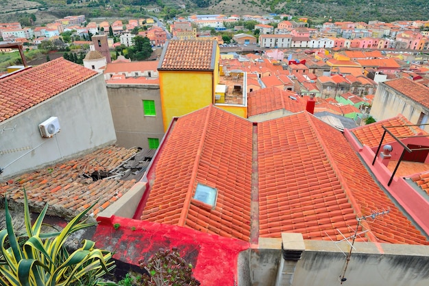 Petite ville italienne vue d'en haut