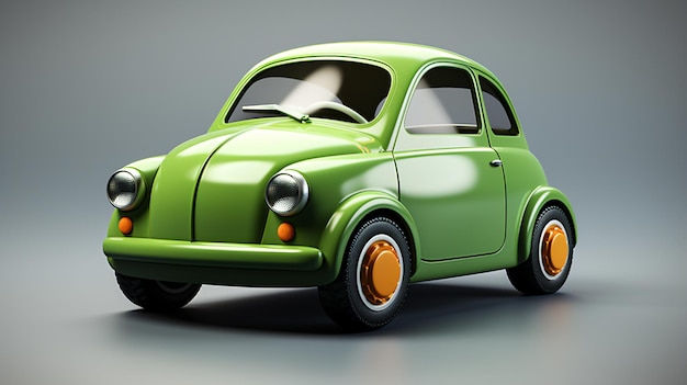 Petite voiture ronde verte