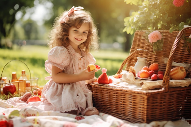 Des petites filles qui embrassent la magie de l'été en plein air