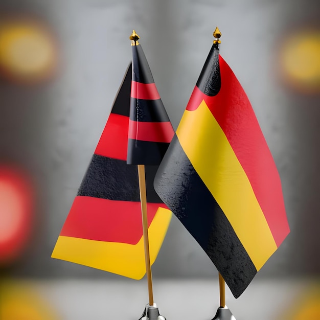 Petits drapeaux nationaux Allemagne mur flou clair 1_025630