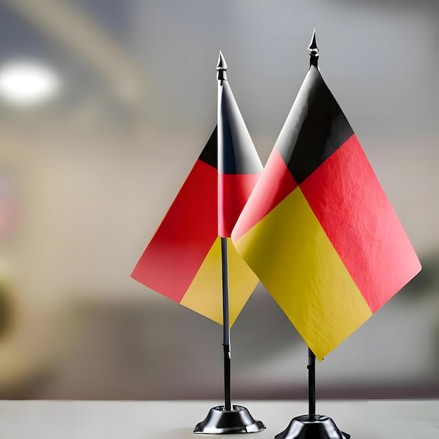 Petits drapeaux nationaux Allemagne mur flou clair 2_025619_111448