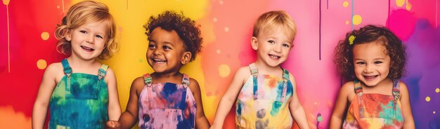 petits garçons et filles souriants qui s'amusent à la maternelle