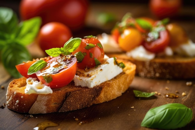 Petits pains à plat publicité professionnelle photographie alimentaire générée par l'IA