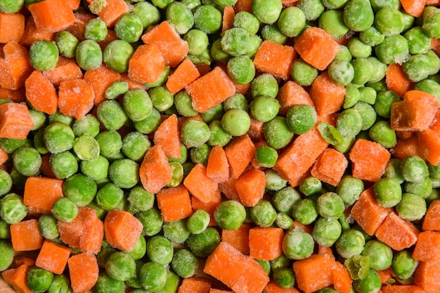 Petits pois et carottes surgelés