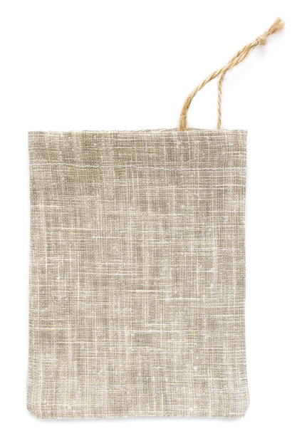 Photo petits sacs en coton écologique, en lin, maquette