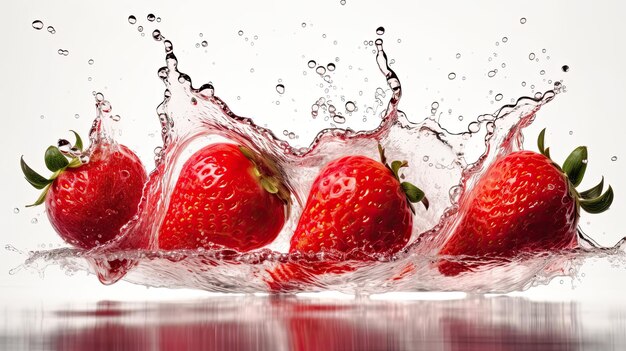 Un peu d'eau avec des fraises dedans