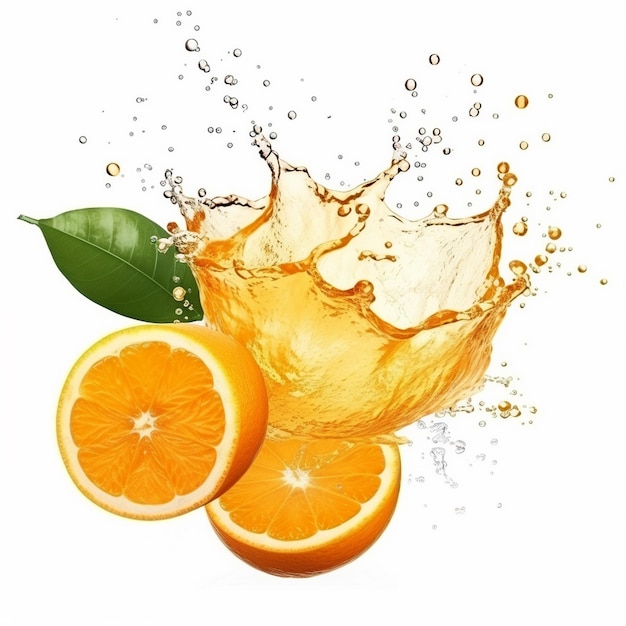 un peu de jus d'orange avec le mot orange dessus