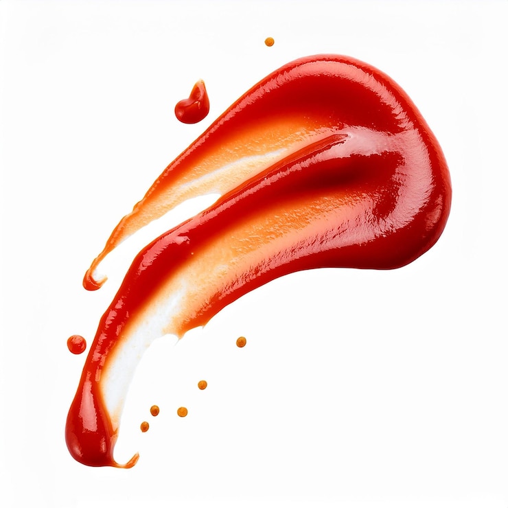 Photo un peu de ketchup de tomate rouge.