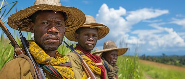 Photo le peuple bara vit sur le plateau central sud de madagascar.