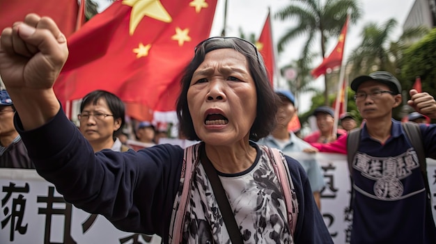 Peuple chinois pour la guerre