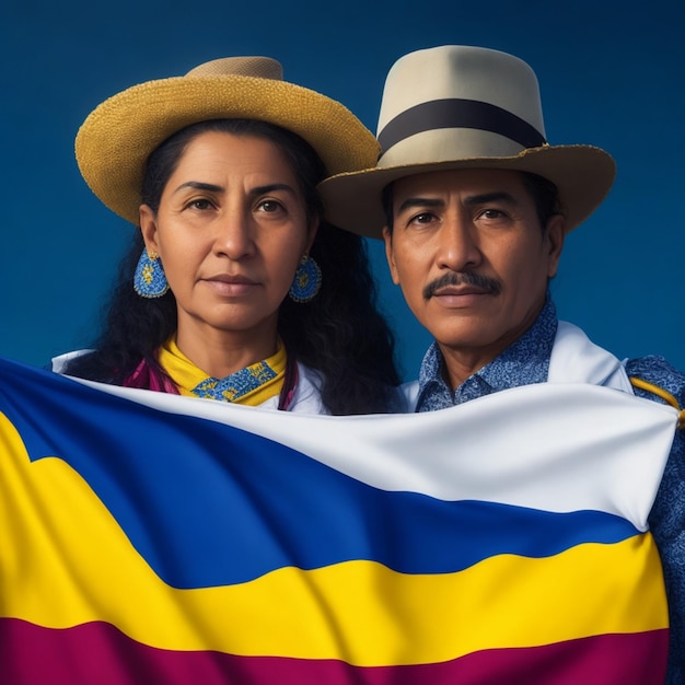 Photo peuple colombien avec son drapeau photo ou image gratuite