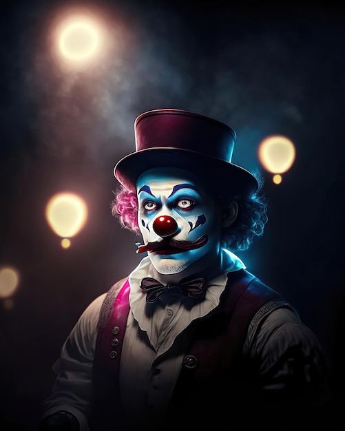 peur clown expressions macabres halloween