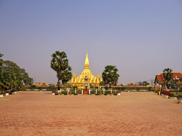 Pha That Luang dans la ville de Vientiane au Laos