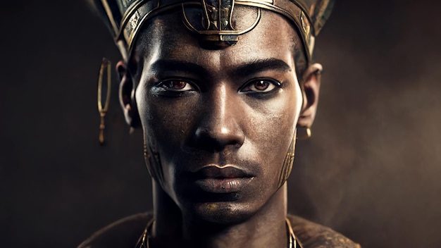 Pharaon de l'Egypte ancienne un portrait d'un homme brutal