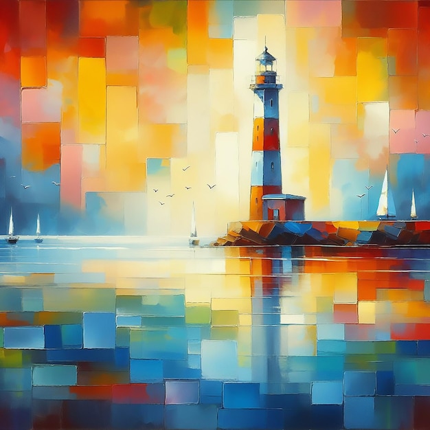 Photo le phare abstrait