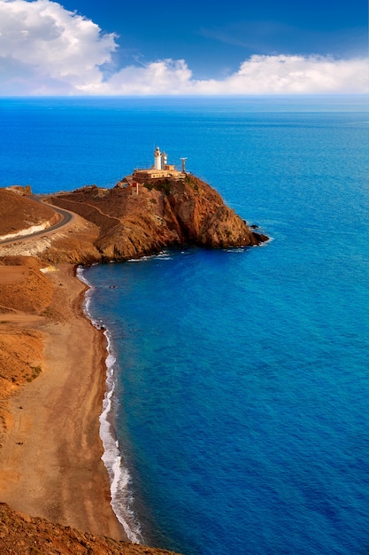 Photo phare, almeria, cabo de gata, méditerranée, espagne