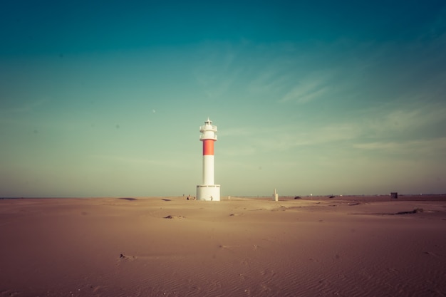 Photo phare dans le delta de l'èbre