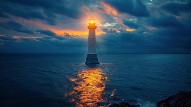 Photo phare sur une falaise surplombant l'océan