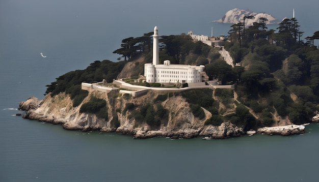 Photo un phare sur une falaise surplombant l'océan