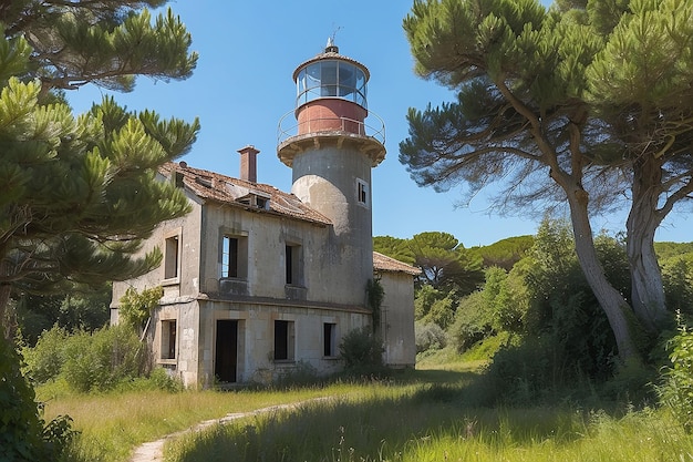 Photo le phare de la hevre et ses remparts abandonnés