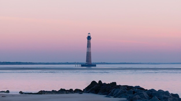 Photo phare de morris island dans pastel glory