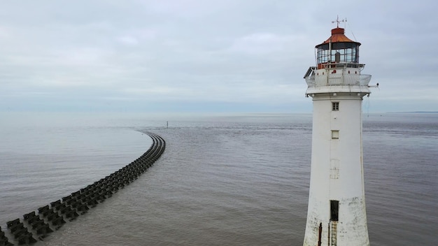 Phare de New Brighton Perch rock phare construit dans la baie de Liverpool UK