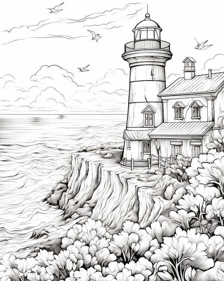 Le phare Peinture de page